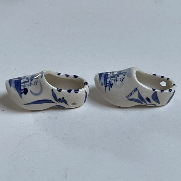 Delft Blue Holland Souvenir Miniature Dutch Porcelain Clogs Shoes Home Decor - Picture 3 of 7
